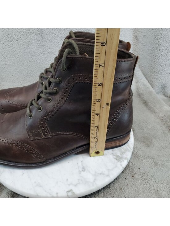 Studio Ink Shoes Mens Size 11 Brown Leather Lace Up Wingtip Boots